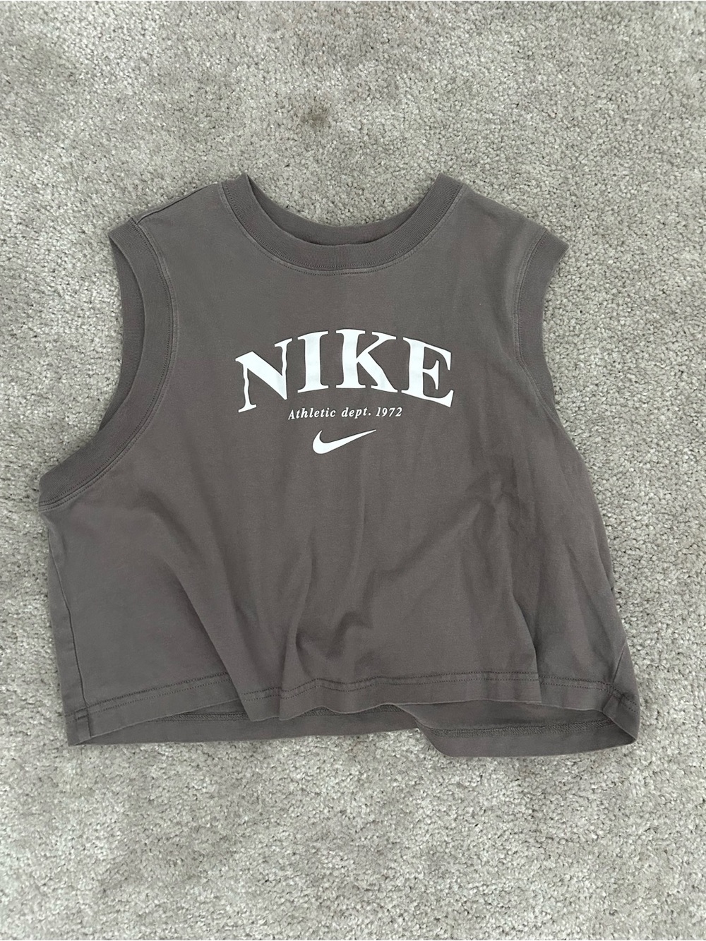 Nike Brown Sleeveless Crop Top
